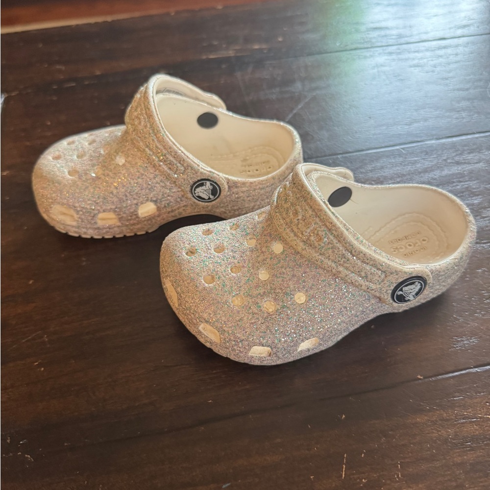 Kids Glitter Crocs Clogs Size Toddler 6